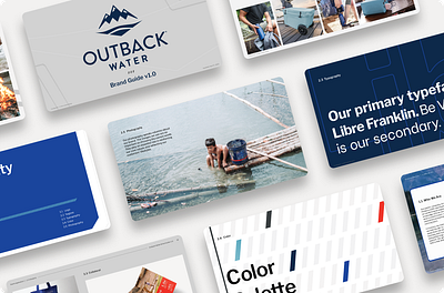 Outback Water Brand Guide brand guide branding color content strategy design graphic design holistis brand iconography illustration logo palette photography rebrand