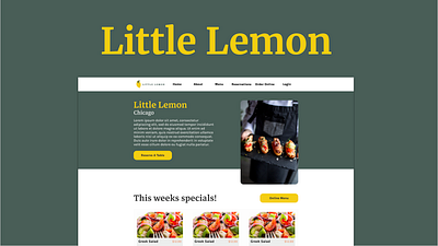 Little Lemon - Restaurant's website about us branding food landing page reservation restaurant ui ux