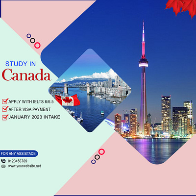 Study in Canada Flyer design banner branding canada comments consultency facebook ads facebook post flyer flyer design graphic design like social media