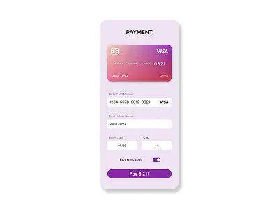 Credit card payment - Daily UI Challenge 002 daily ui ui