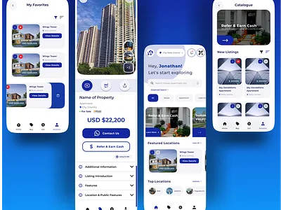 Real Estate Mobile App 3d view account settings app bitcoin delete item edit profile filter icon filter screen location permission location settings my favorite payment method property app design property listing property profile qr code scan real estate real estate app design refer and earn settings