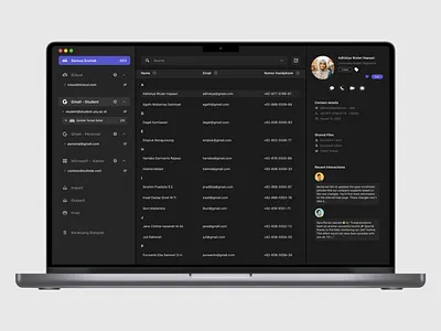 Mac OS Contact Redesign app contact dashboard mac os macbook message mobile phone profile tools