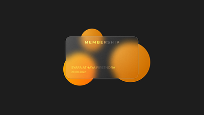 Glass/Frosted Effect for Card Membership 3d branding card frosted effect glass effect logo membership ui