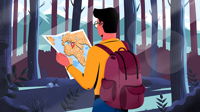 Online Tours 2d animation animation branding character design characterdesign concept art flatdesign flatillustration graphic design illustration illustrator jungle motion motion design motion graphics motiongraphic ui uidesign vector vector illustration