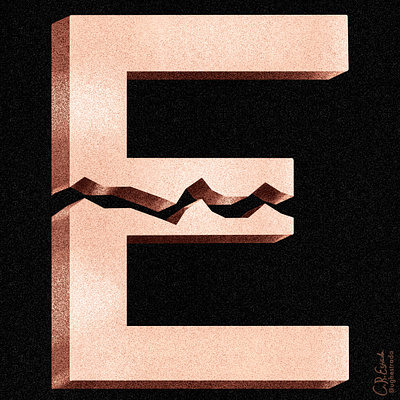 E from 36 Days of Type 2022 graphic design illustration lettering lettering art typography