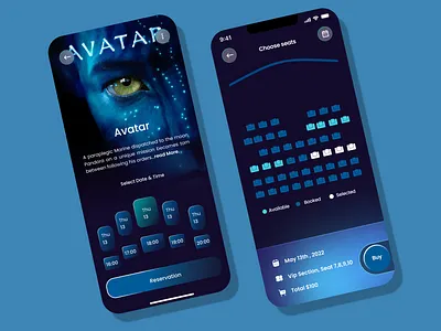 Movie Ticketing App branding design illustration mobile app ui ux