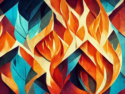 Multicolored Dance of Flame Background background colorful design digital art fire flames geometric illustration multicolor wallpaper