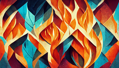 Multicolored Dance of Flame Background background colorful design digital art fire flames geometric illustration multicolor wallpaper