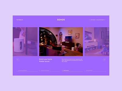 SONOS Web Experience - Product Carousel interactive designer motion ui ui carousel ui motion ui transition