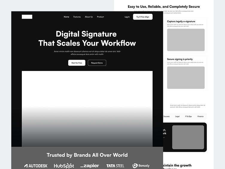 Signio - Digital Signature Landing Page by Zaim Maulana for Elux Space ...