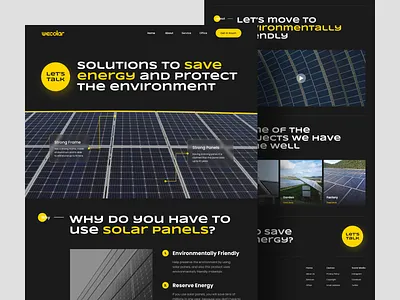 Wecolar - Solar Panels Landing Page energy landing page panels solar solar energy solar panel solar panels solar power ui ui design web web design website website design