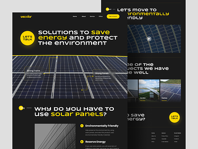 Wecolar - Solar Panels Landing Page energy landing page panels solar solar energy solar panel solar panels solar power ui ui design web web design website website design