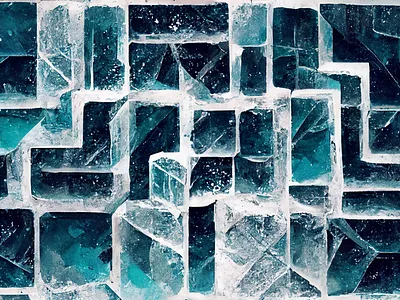 Abstract Bricks of Frozen Ice Design abstract background colorful design digital art frozen geometric ice illustration pattern texture wallpaper