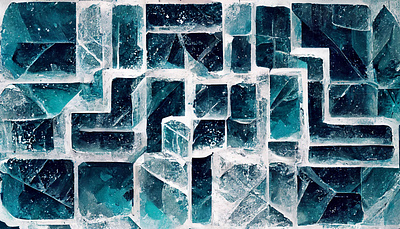 Abstract Bricks of Frozen Ice Design abstract background colorful design digital art frozen geometric ice illustration pattern texture wallpaper