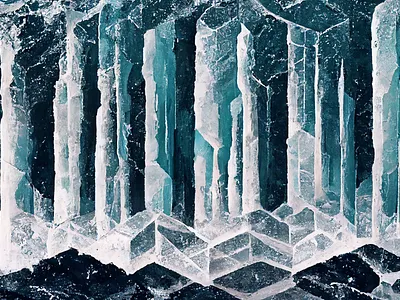 Fractured Ice Wall Design background design digital art fractured frozen geometric ice illustration pattern texture wallpaper