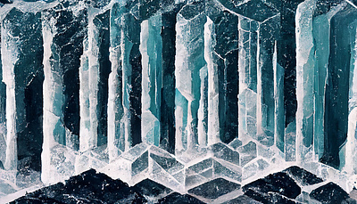 Fractured Ice Wall Design background design digital art fractured frozen geometric ice illustration pattern texture wallpaper