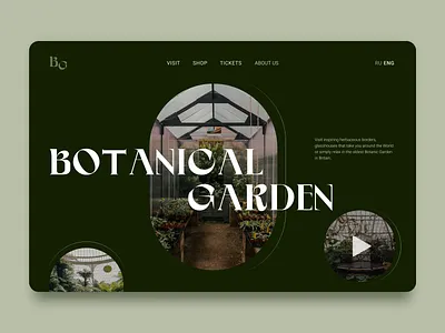 Botanical garden botanical botanical garden concept design design figma ui ui ux web web design website