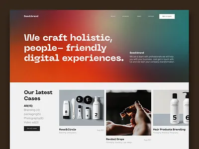 Seed:Brand Website Design brading design interface product service startup ui ux web website