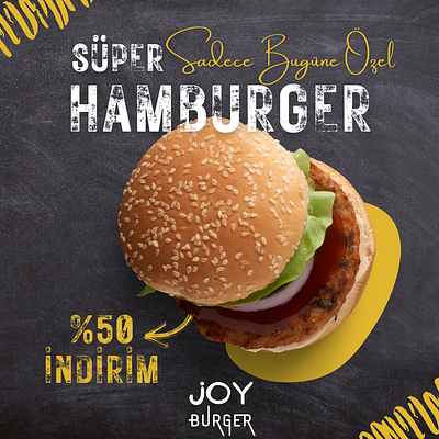 JOY BURGER branding content design design graphic design logo tasarı