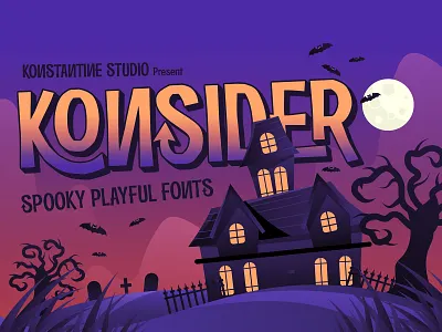 Konsider - Halloween Horror Fonts cover creepy event graphic design halloween horror movie music poster scary spooky typography y2k