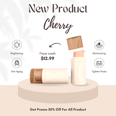 Cherry Cosmetic Content Design branding content design design graphic design logo tasarı