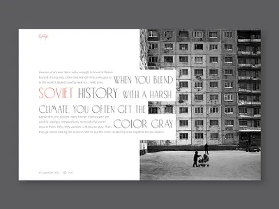 Why does Russia look so gray? article clean design desktop graphic design minimal russia text design typograthy