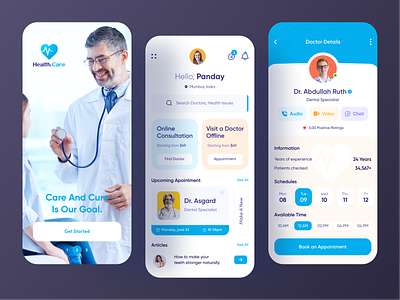 Health Medical Appointment App Design app ui appointment app booking app dental app doctor app doctor appointment fitness app health app health care app medicine app mobile app mobile dashboard mobile design modern app schedule app ui ux