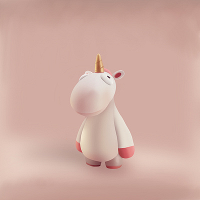 Unicorn Illustration cute design ill illustration illustrator procreate ui vector