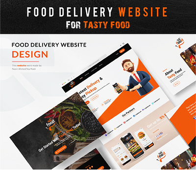 Food Delivery Website User Interface Designed by Nasir Ahmed app ui app ux branding graphic design instagram banner ui ui design ui ux uiux user design ux web development website website design website interface website ui ux website user experience website user interface