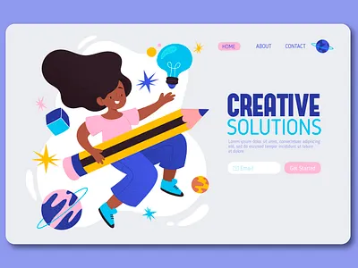Landing Page UI branding design graphic design illustration landing page logo ui ux vector website