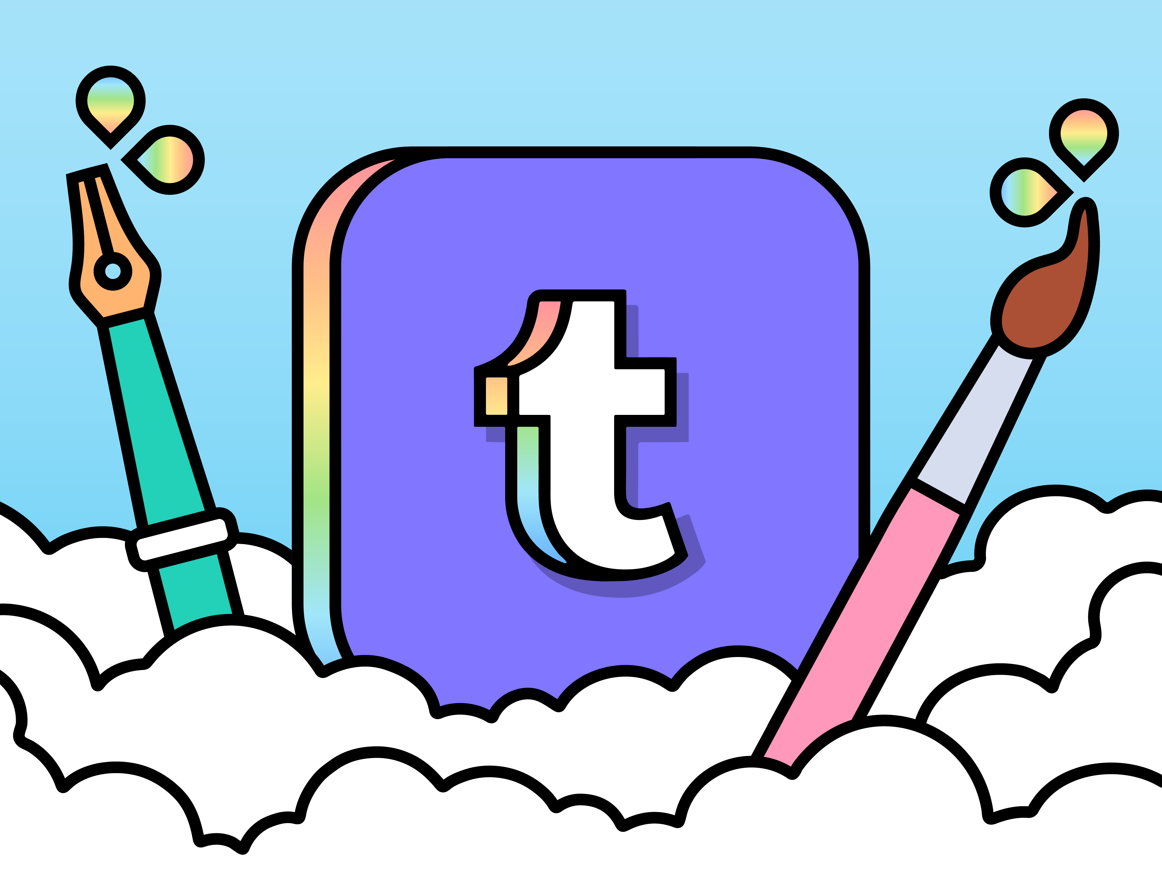 Design a new Tumblr app icon by creaziz on Dribbble