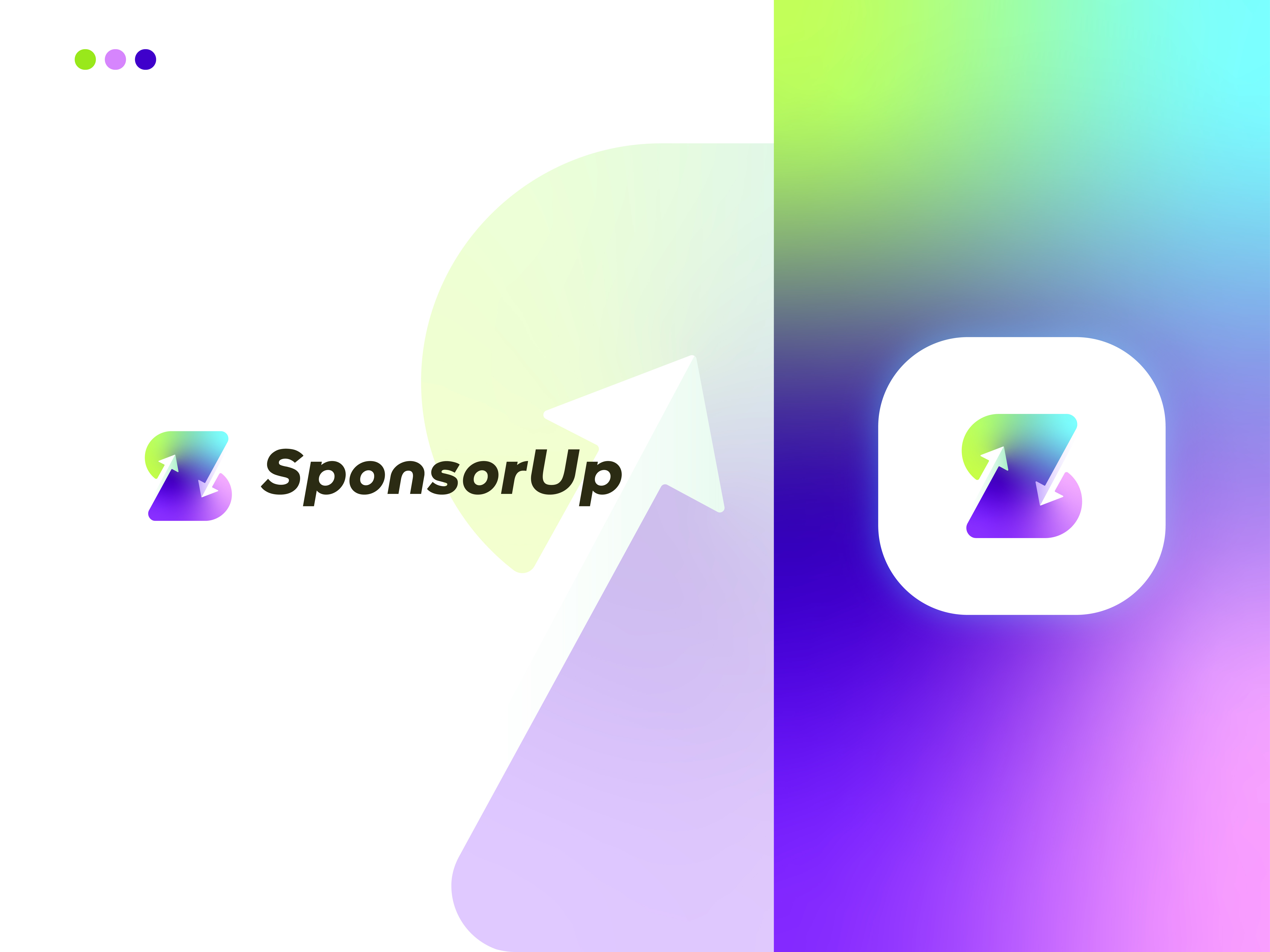 logo design - sponsorup logo and brand identity design arrow booking system brand identity branding design financial graphic design icon letter s mark logo logo design logos minimalist payment logos slogo sponsorship sponsorup brand identity sponsorup logo