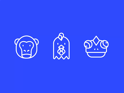 Animals - Icons Set Animation 2d aftereffects animation animation design design graphic design illustration interface motion graphics ui ux