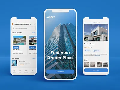 Real Estate Mobile App home listing house mobile app real estate agent real estate app real estate service ui