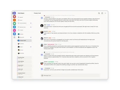 Sirkel Space - Group Chat with AI ai artificialinteligence chatgpt chatting company conversation design discord googlechat group groupchat meeting message simpleui ui uidesign uiux uiuxdesign uiuxdesigner webdesign
