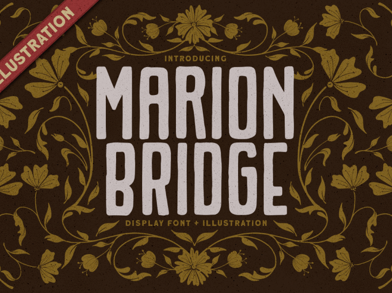 Marion Bridge + Bonus Illustration freebies old school font