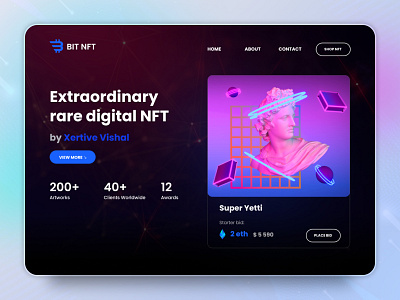BIT NFT - Landingpage branding design landingpage nft nft design nft graphics ui ux website