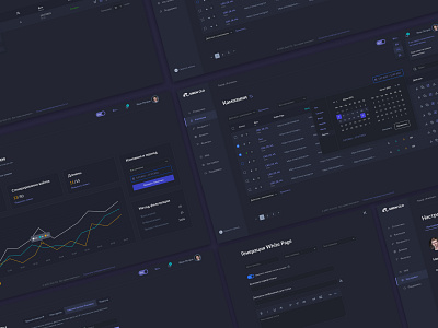 UI Design System for a Web App dark dashboard design ui ux