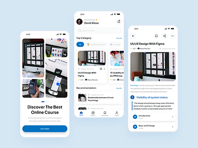 Online Course Apps app branding design graphic design research typography ui user experince user interface ux