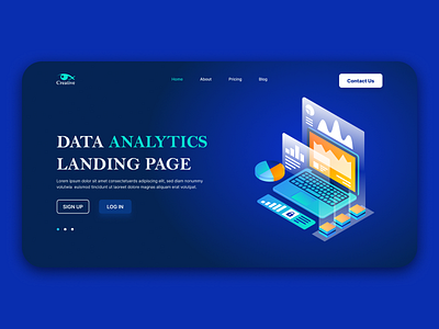 Data Analytics Landing Page appdesigner design digitaldesign landing landing page landing page design ui ui ux design uidesignpatterns uiux userinterfacedesign ux uxdesignmastery uxinspiration web web design web page webdesigncompany website design wireframe