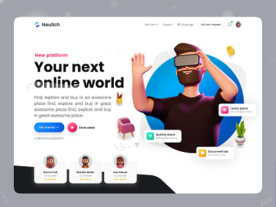 AI web hero design 3d ai application blog branding colourful design graphic design hero illustration landing page product design ui ui design ux vector web design