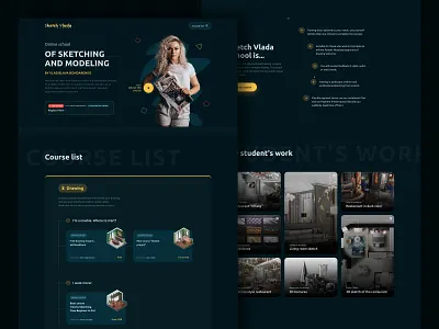 SketchVlada online school. Course sales. Infobusiness. animation app business design graphic design illustration online personal personal website school ui ui ux ux webflow website design