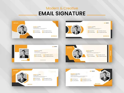 Modern & Creative Email Signature Template Design banner brand branding design email signature gmail graphic design graphicsobai mail signature popular print print template web website