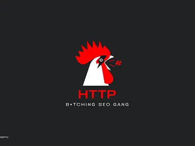 Rooster Logo for SEO company black branding design identity illustration logo minimal red rock rock n roll rooster