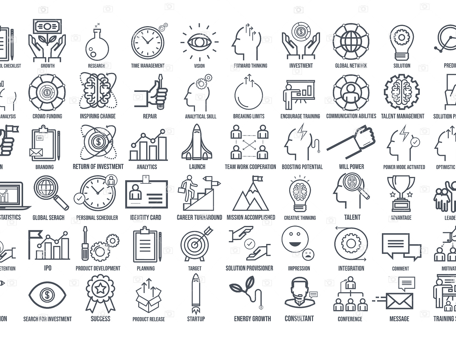 Mega Business Icon Pack (500 Icons) by Marco G. on Dribbble