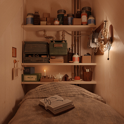 Harry Potter - The Cupboard Under the Stairs 3d design illustration