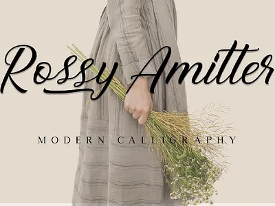 Rossy Amitter Modern Calligraphy branding calligraphy script typography