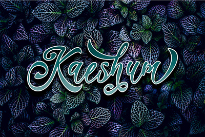 Kaeshum branding calligraphy handwritten script typography
