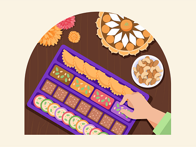 Sweets - Transaction Background adobe branding celebration design digital digital art festival festive fintech illustration illustrator indian sweets ladoo phonepe sweets transaction background ui vector