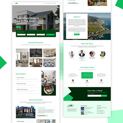 Real Estate landing page design real estate ui